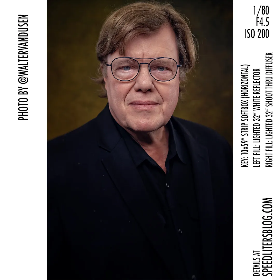 Headshot of an older man in glasses and a dark jacket, by Walter van Dusen